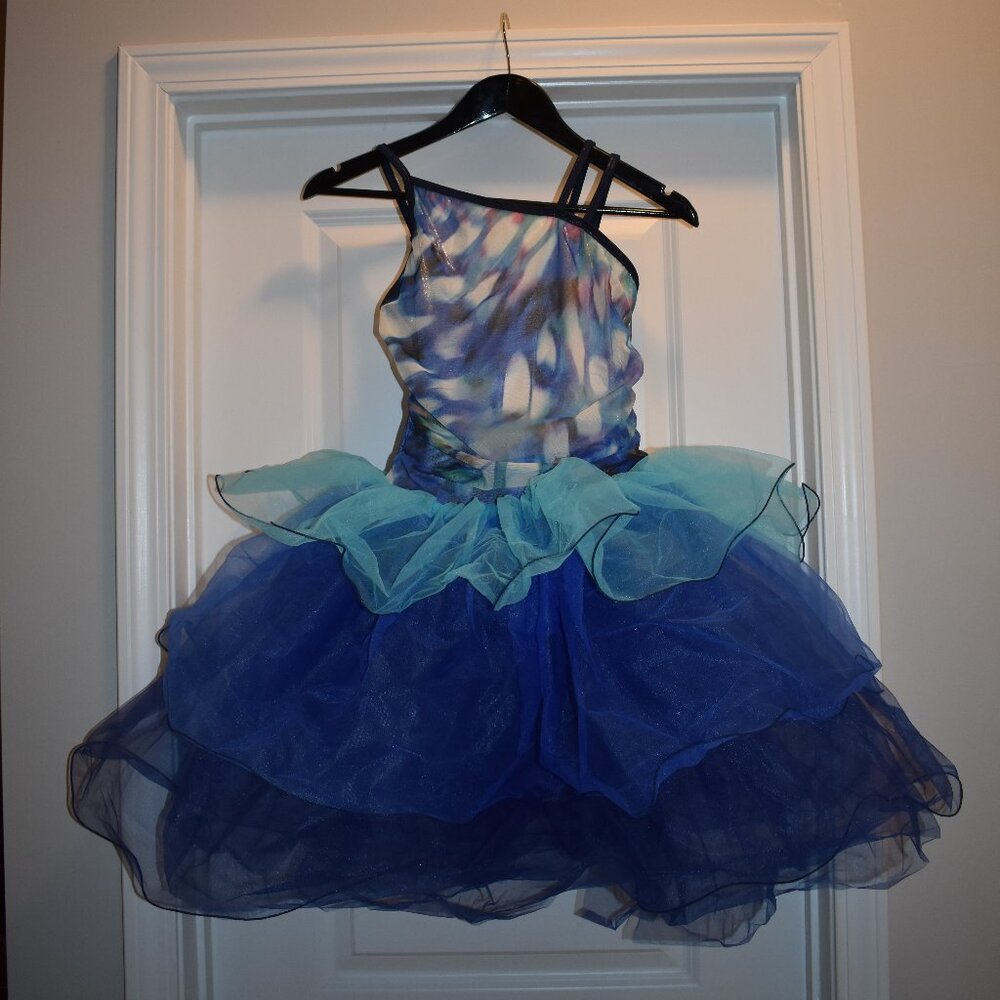 Curtain Call Dance Costume Blue and Teal
